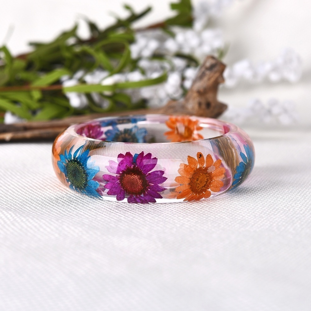 Resin Flower Bracelet